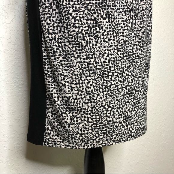 Lauren Ralph Lauren black white graphic print sheath dress size 8 - Picture 4 of 14